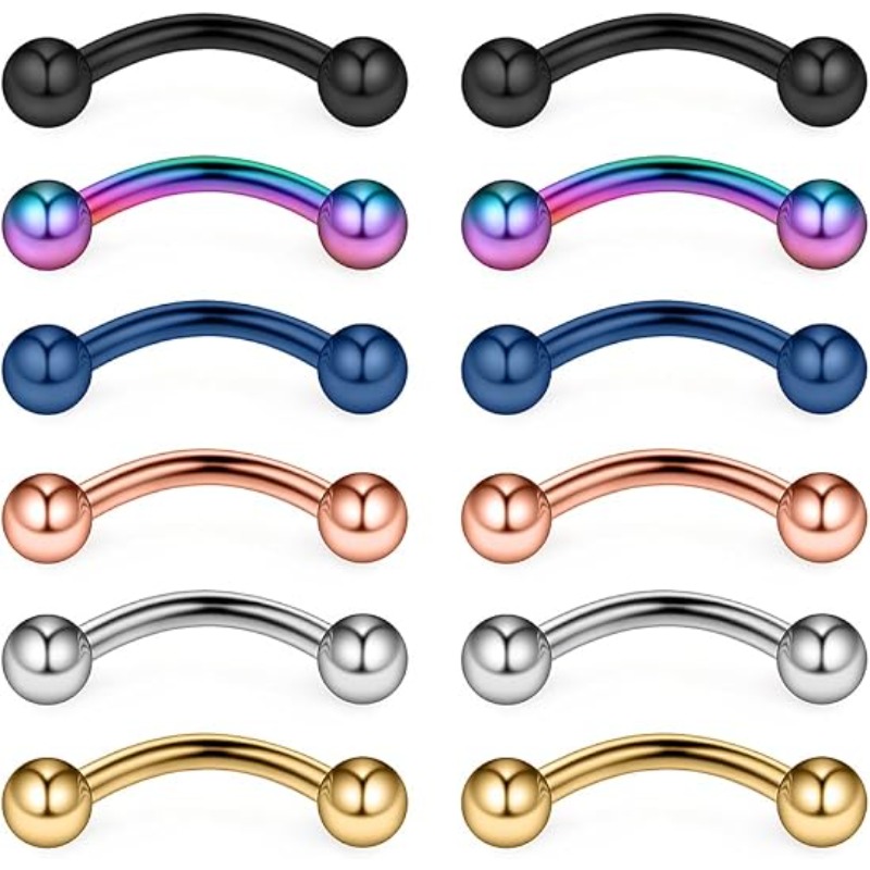 Body Jewelry Surgical Steel - 12 peças de aço cirúrgico 16G