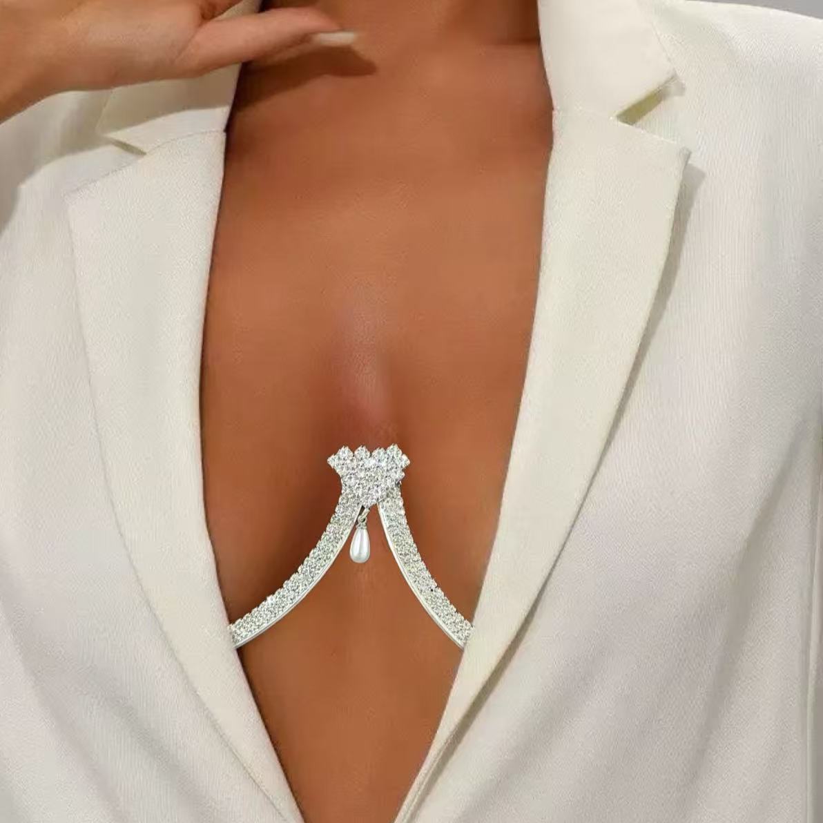 Body Jewelry Necklace - Colar de Sutiã em Forma de