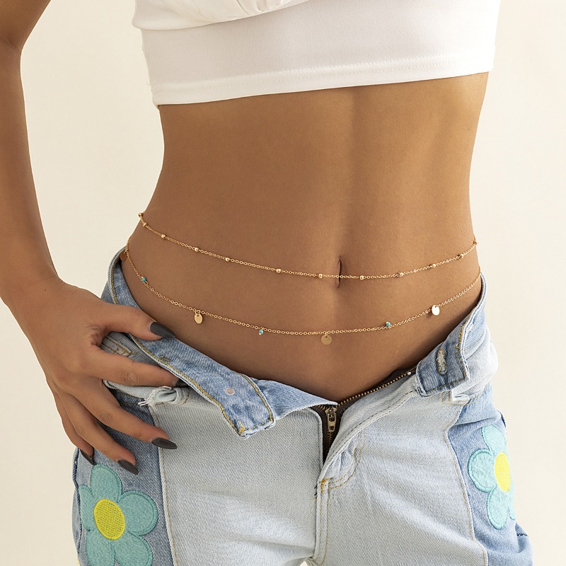 Body Jewelry For You - Corrente de cintura delicada e em