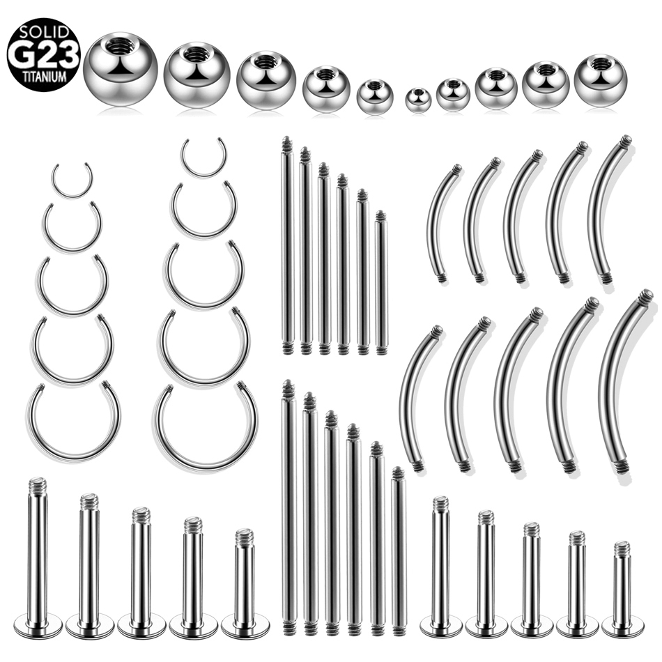 Titanium Thread Barbell Substi - Body Jewelry Replacement Ball avaliação e preço