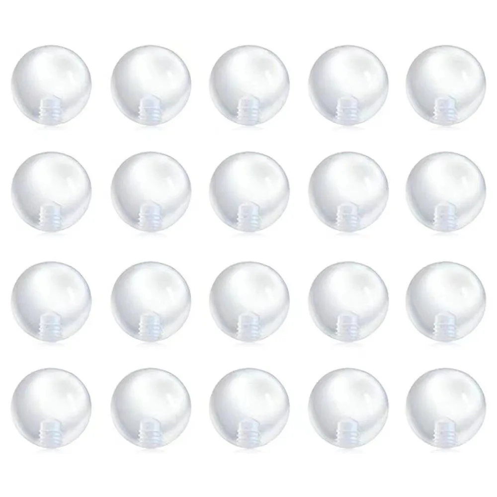 100 pçs transparente substitui - Body Jewelry Replacement Ball avaliação e preço