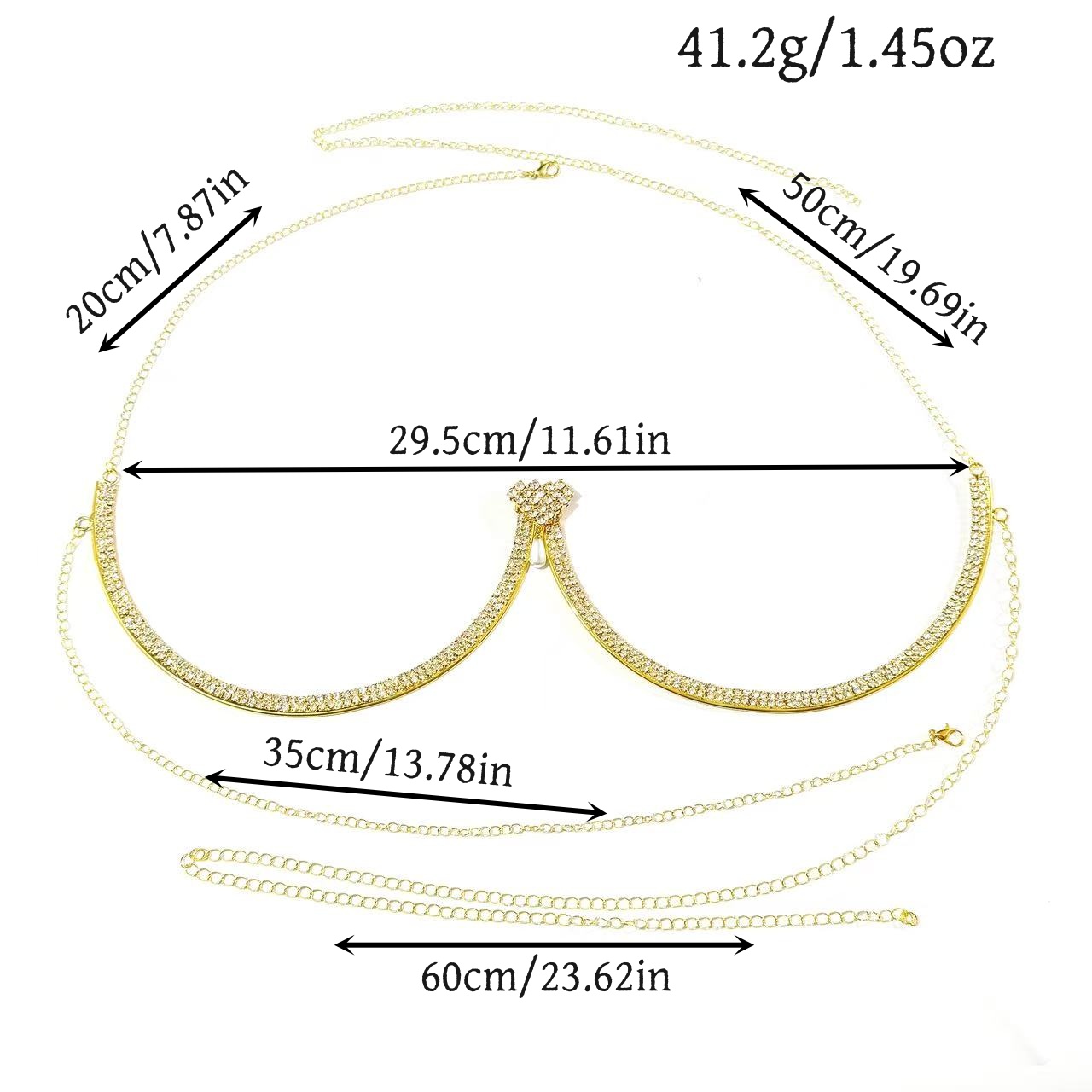 Colar de Sutiã em Forma de Cor - Body Jewelry Necklace avaliação e preço