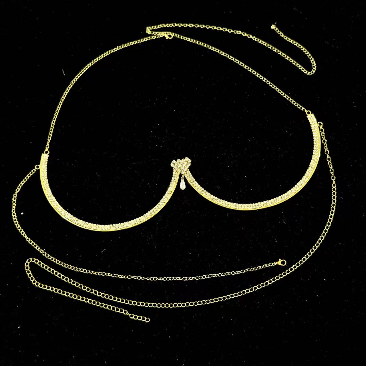 Colar de Sutiã em Forma de Cor - Body Jewelry Necklace avaliação e preço